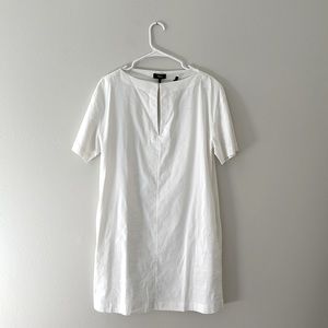 Theory - White Linen Tunic Minidress - Size 8